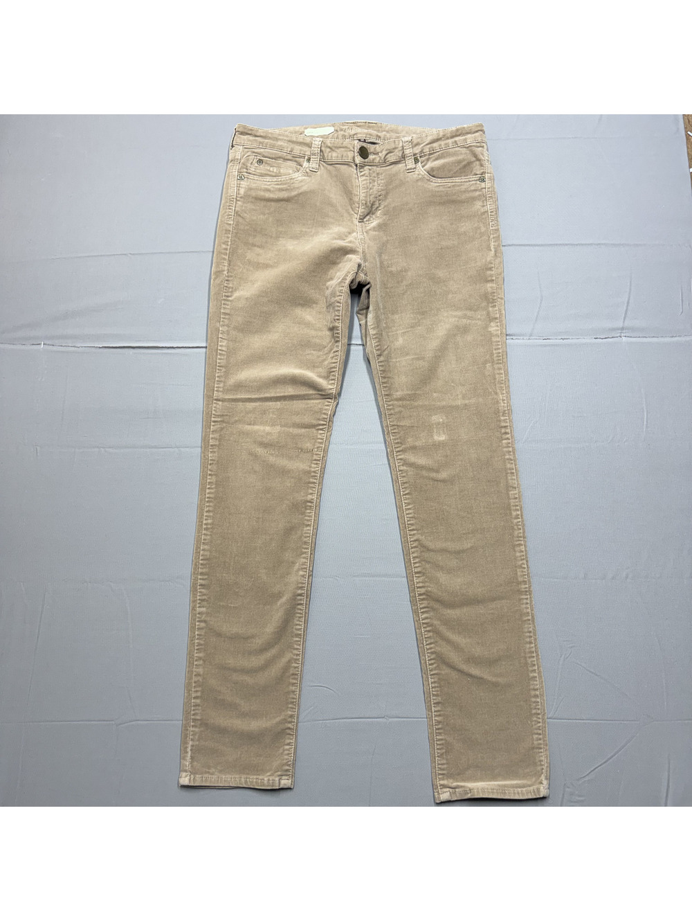 KUT from the Kloth Womens Diana Skinny Corduroy Pants Size 12 Beige Tan Casual